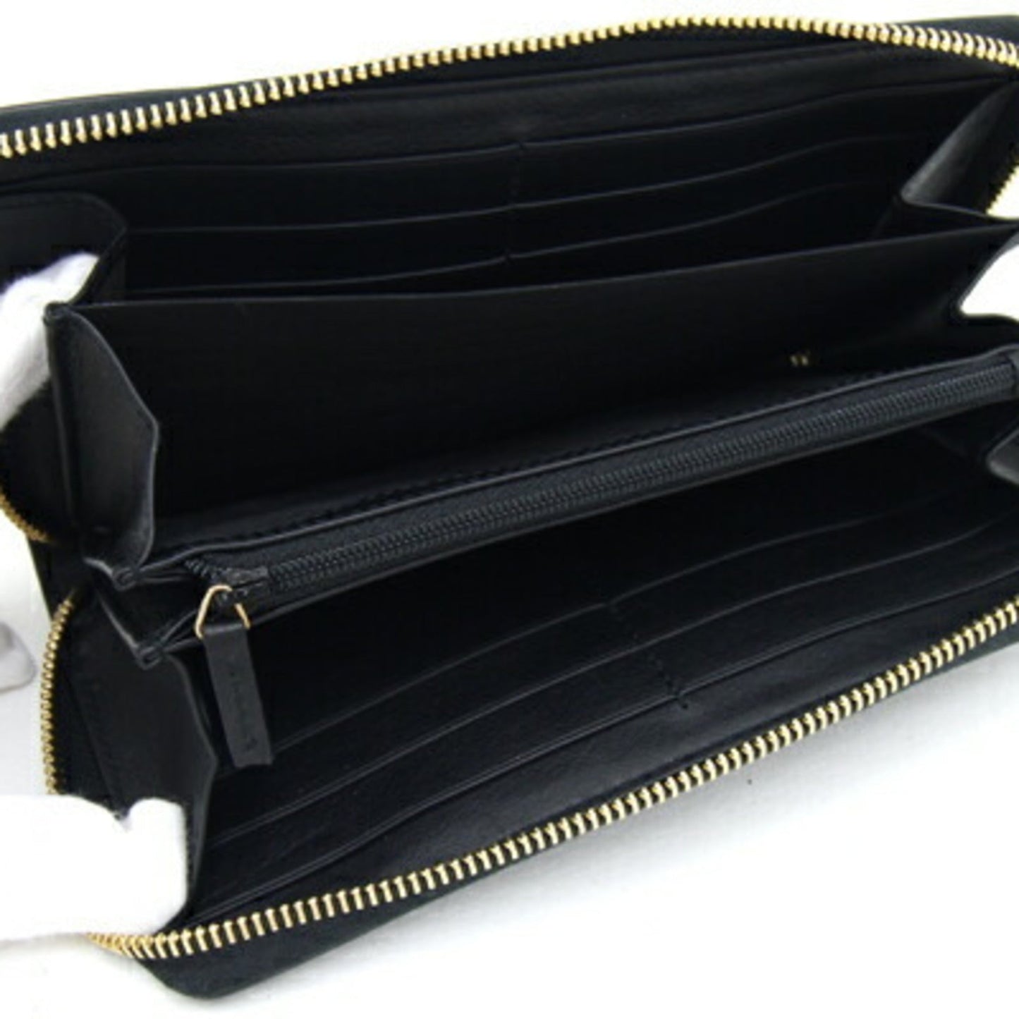 Gucci Black Ivory Leather Long Wallet (Bi-Fold) ()
