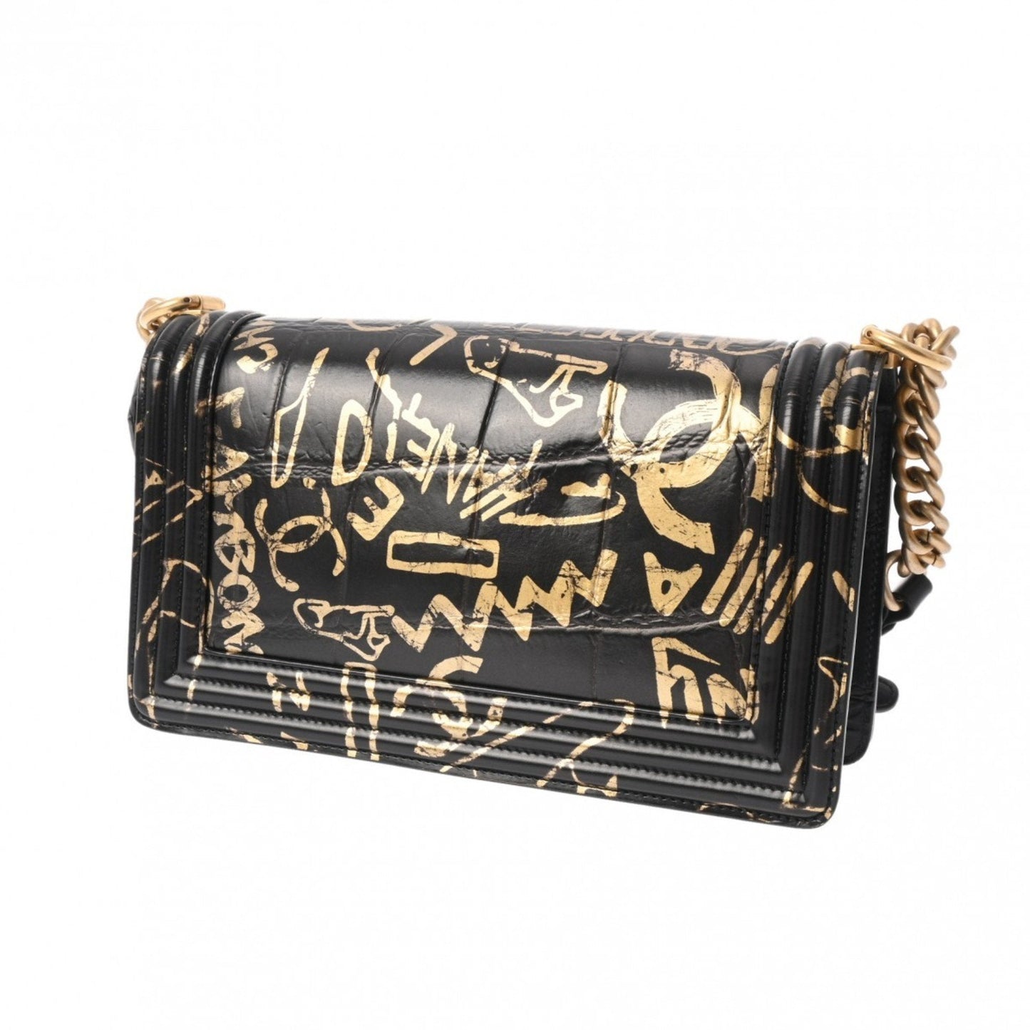 Chanel Boy Chanel Black Leather Shoulder Bag ()