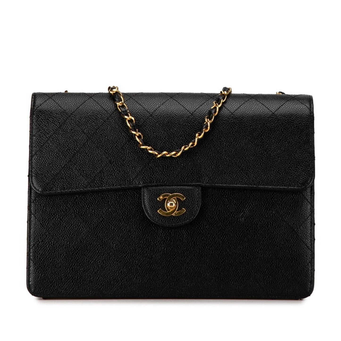Chanel Black Caviar Leather Shoulder Bag ()