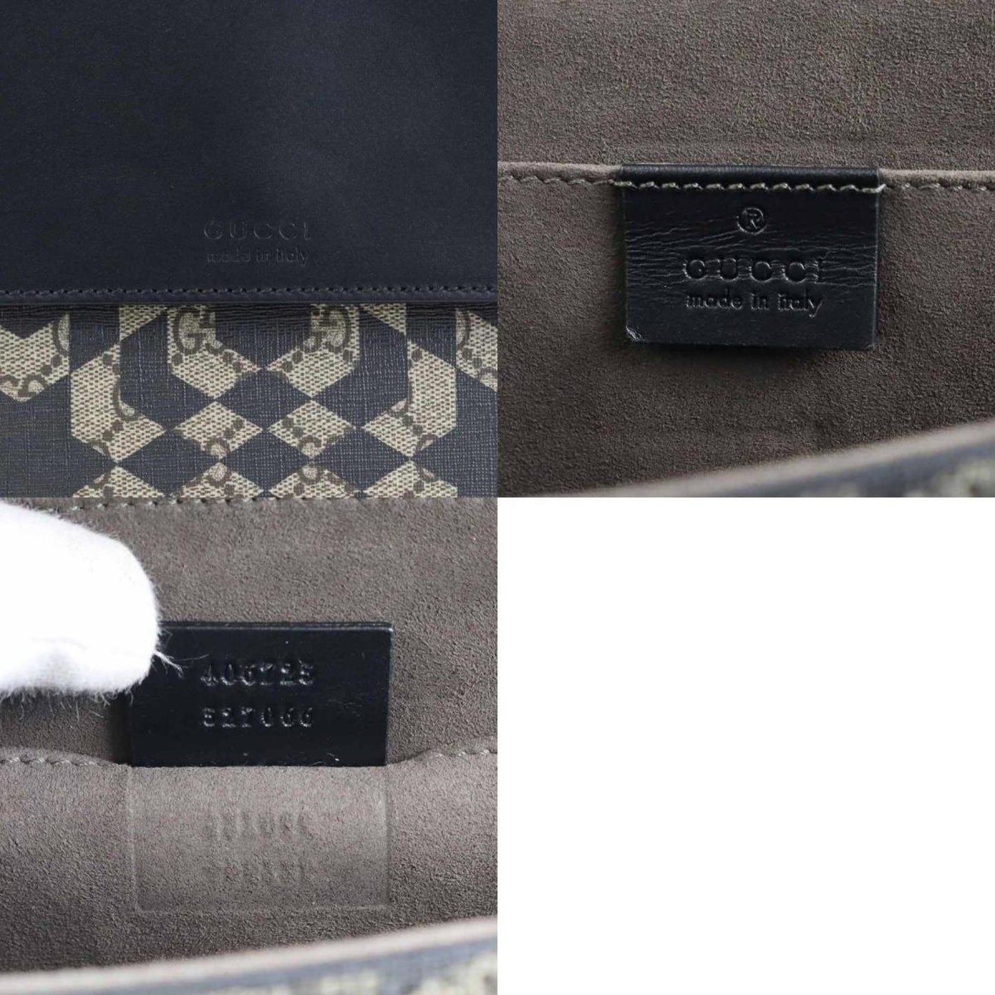 Gucci Black Brown Pvc Leather Clutch Bag ()