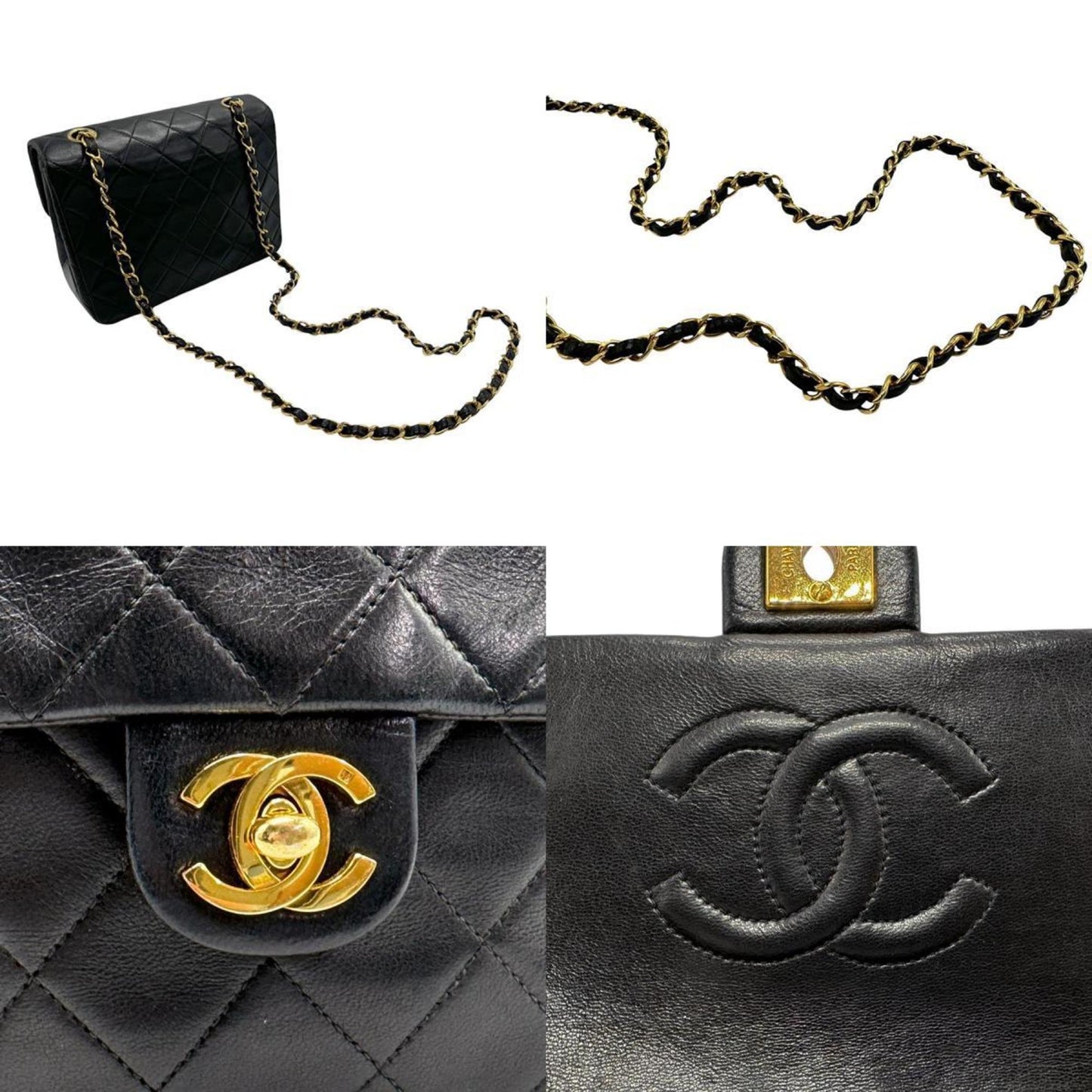 Chanel Black Leather Shoulder Bag ()