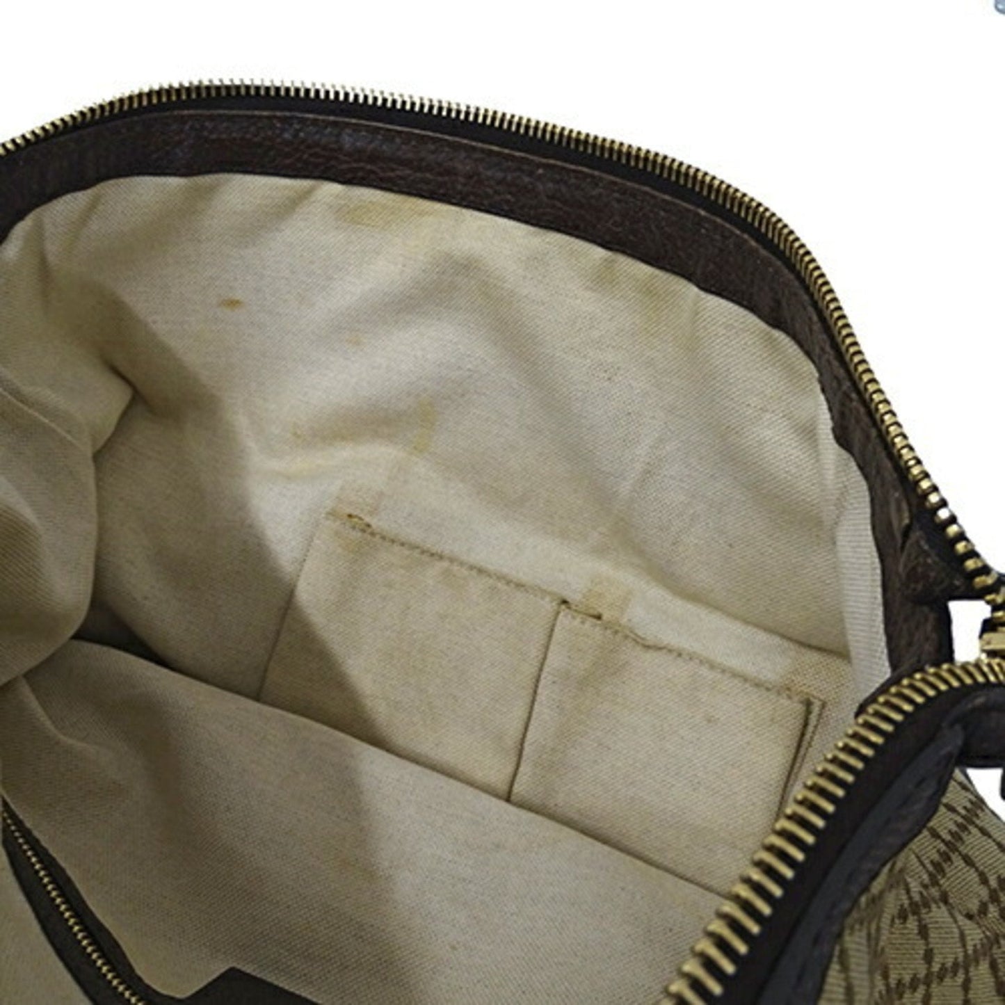 Gucci Diamante Beige Brown Canvas Handbag Tote Bag ()