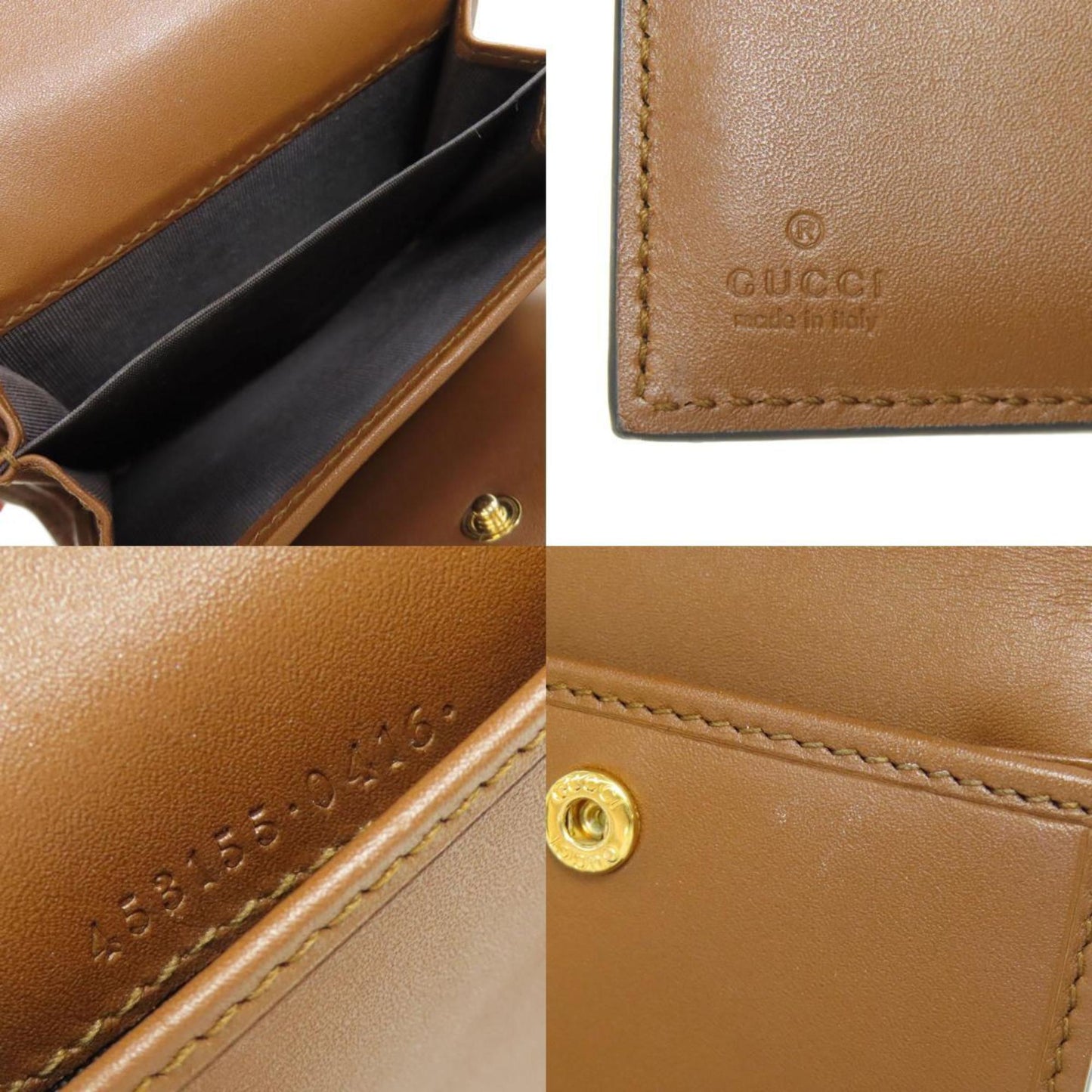 Gucci Black Brown Pvc Leather Wallet (Bi-Fold) ()