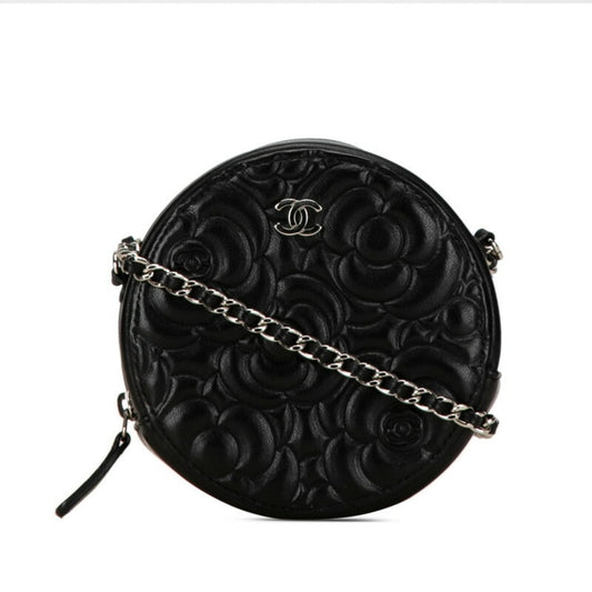 Chanel Black Leather Pochette Shoulder Bag ()