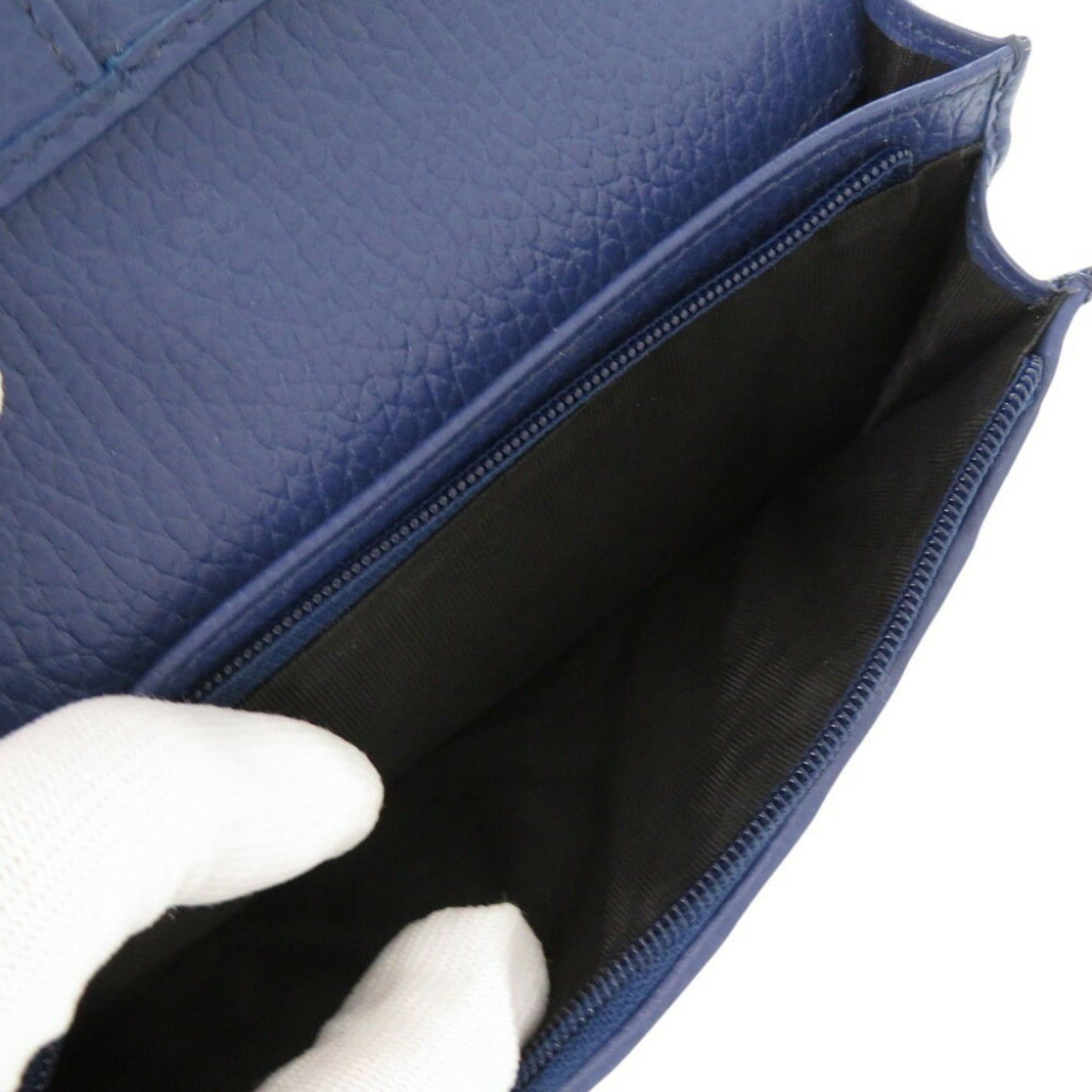 Gucci Black Blue Leather Long Wallet (Bi-Fold) ()