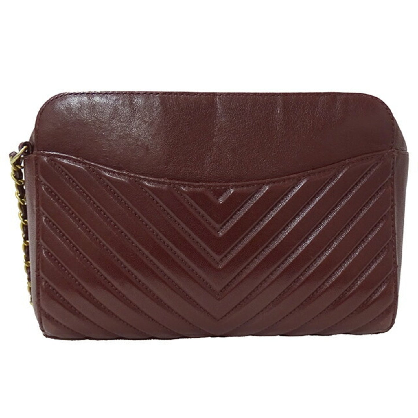 Chanel Bordeaux Leather Shoulder Bag ()