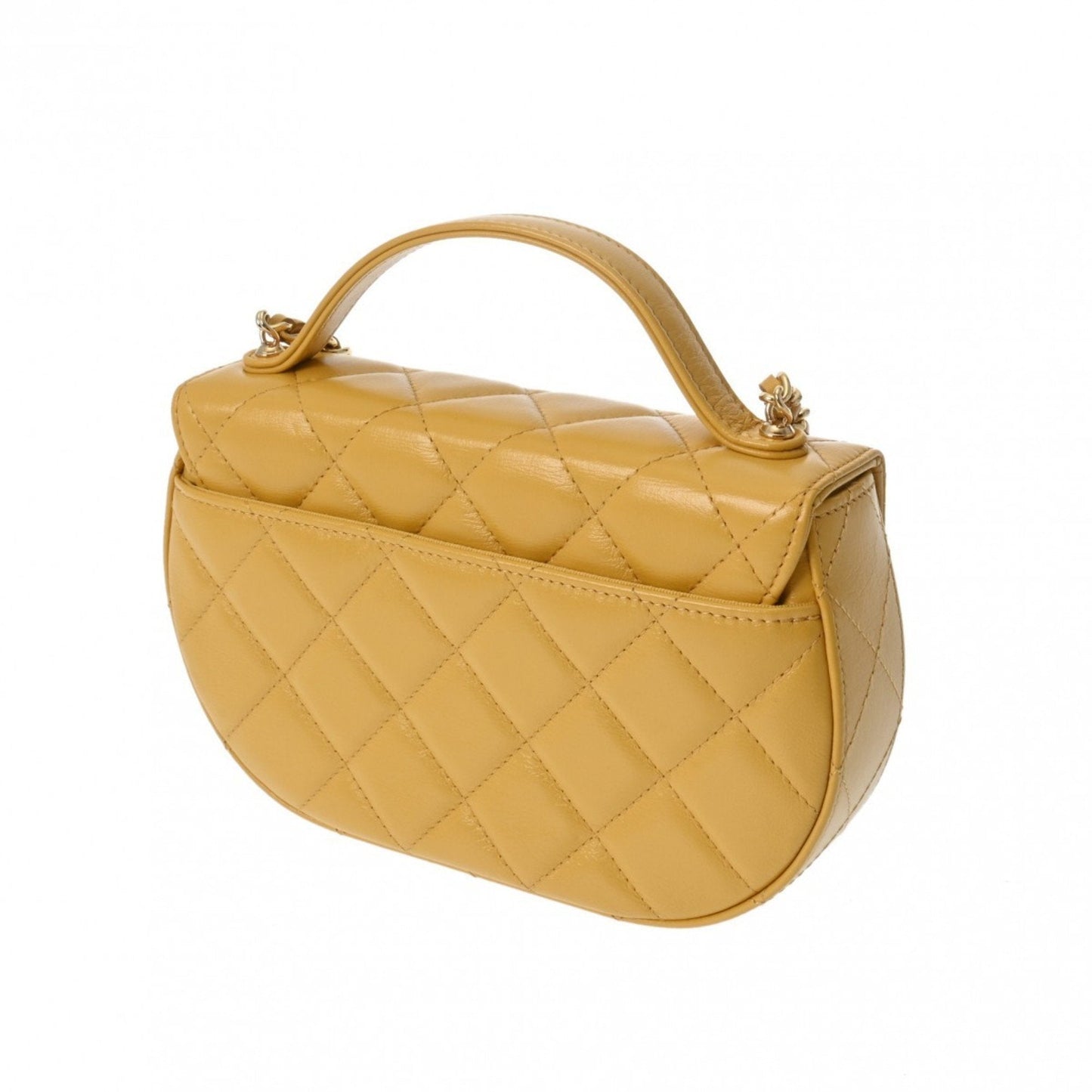 Chanel Yellow Leather Shoulder Bag ()