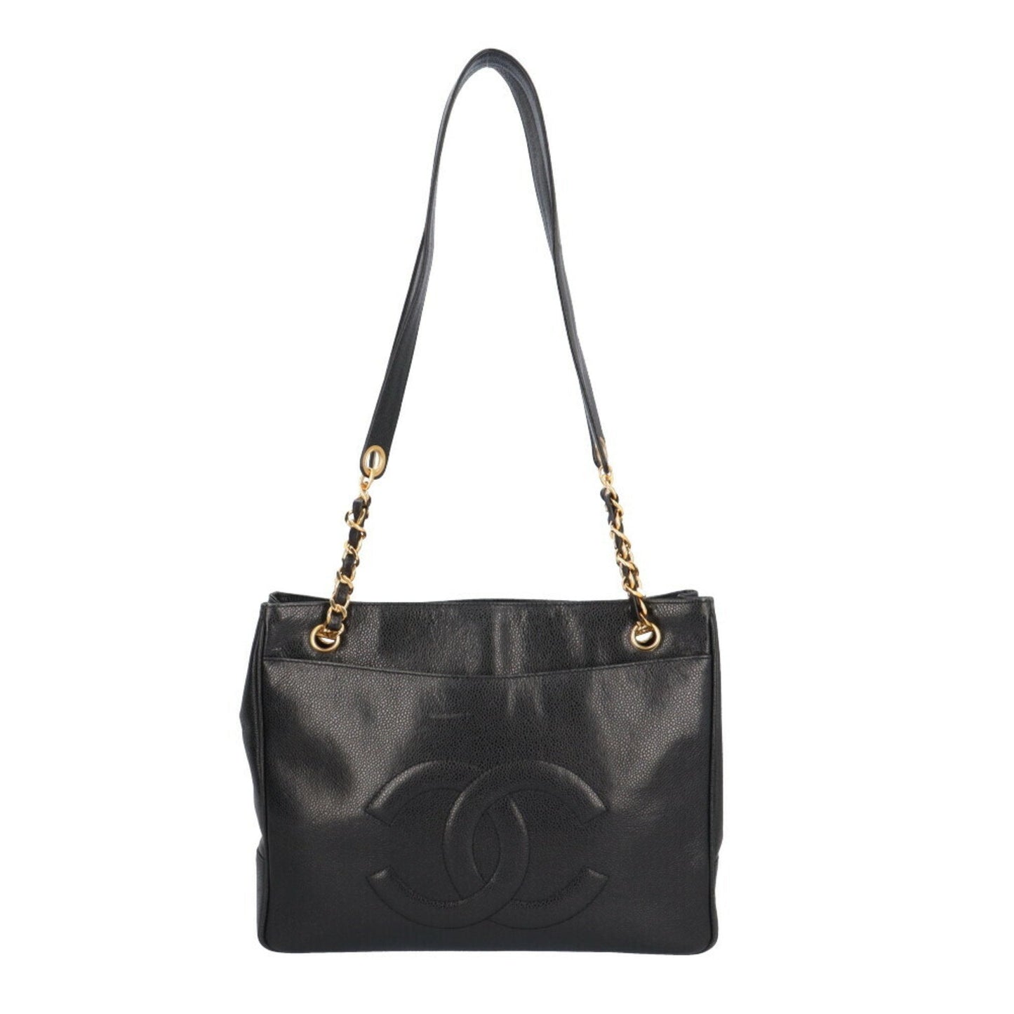 Chanel Black Grained Calfskin Tote Bag ()