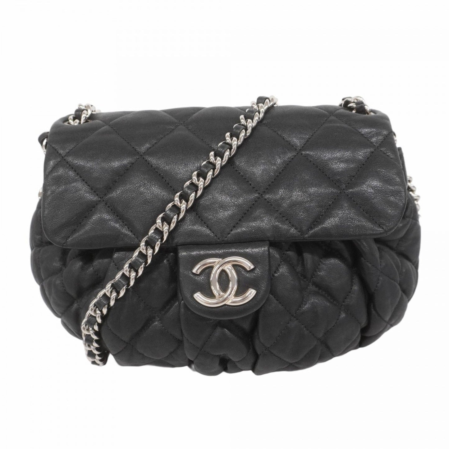 Chanel Black Leather Shoulder Bag ()