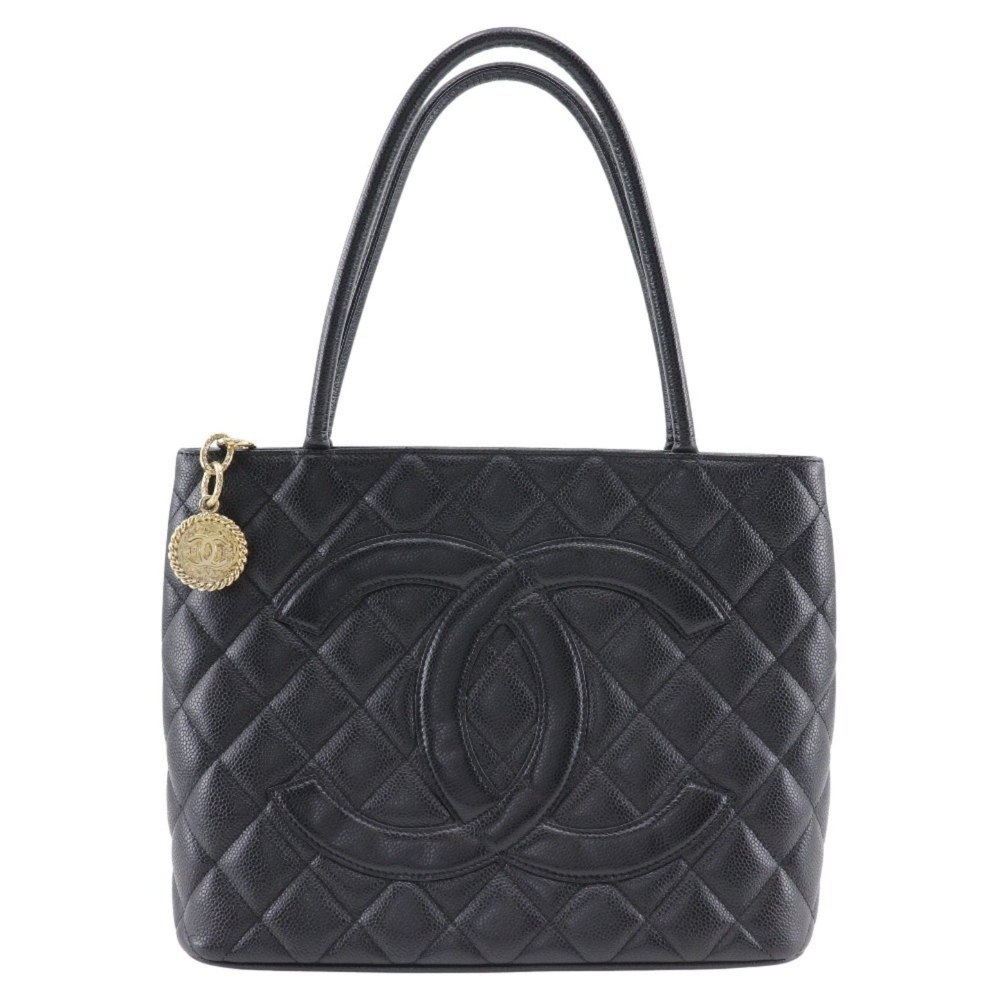 Chanel Black Caviar Leather Tote Bag ()