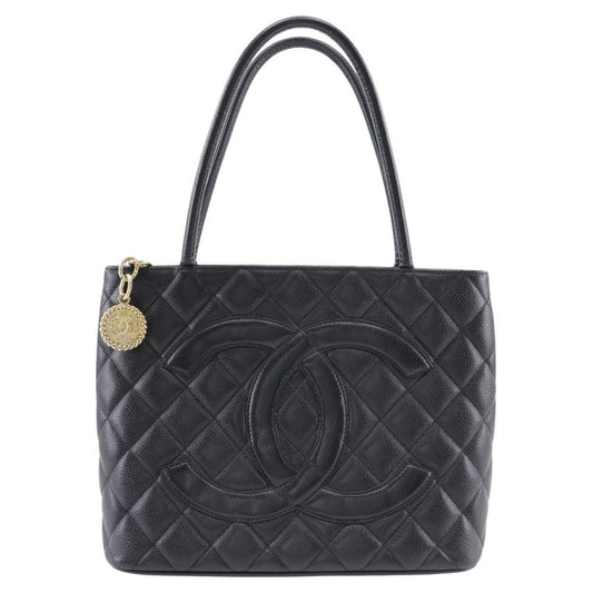 Chanel Black Caviar Leather Tote Bag ()