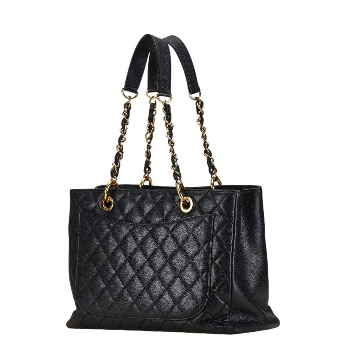Chanel Black Caviar Leather Shoulder Bag Tote Bag ()