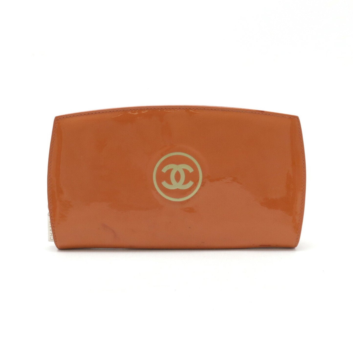 Chanel Orange Leather Long Wallet (Bi-Fold) ()
