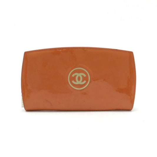 Chanel Orange Leather Long Wallet (Bi-Fold) ()