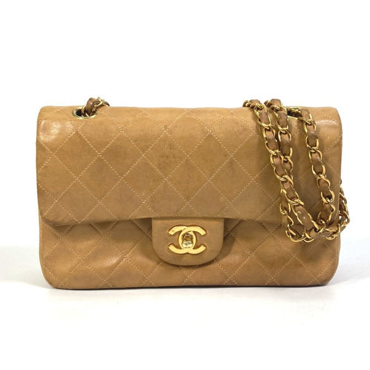 Chanel Beige Leather Shoulder Bag ()
