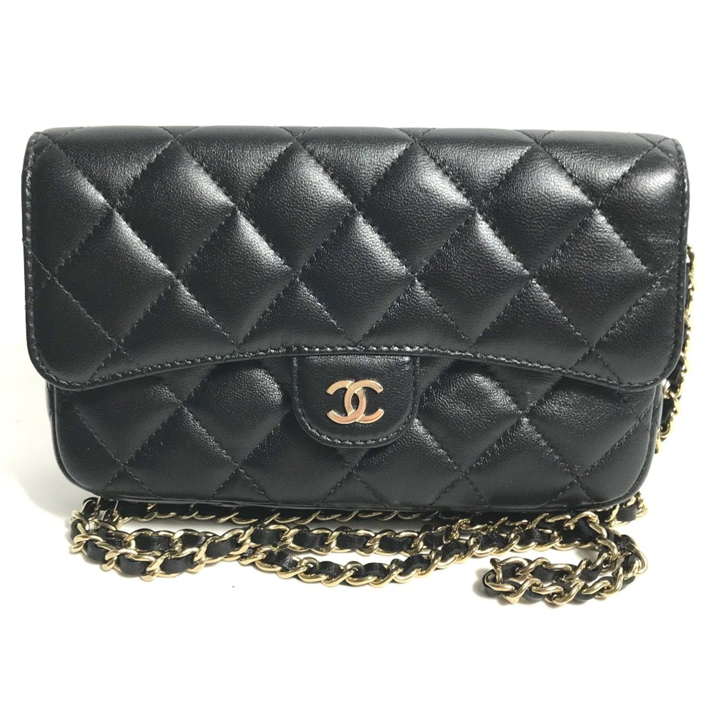 Chanel Black Leather Shoulder Bag ()