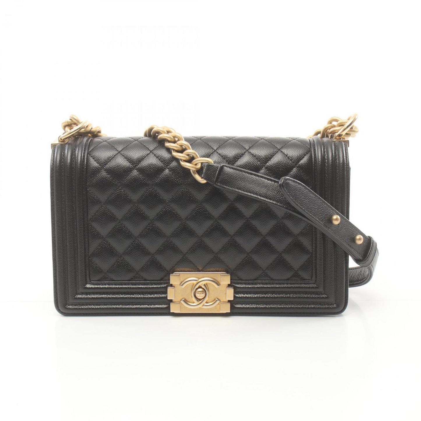 Chanel Black Caviar Leather Shoulder Bag ()