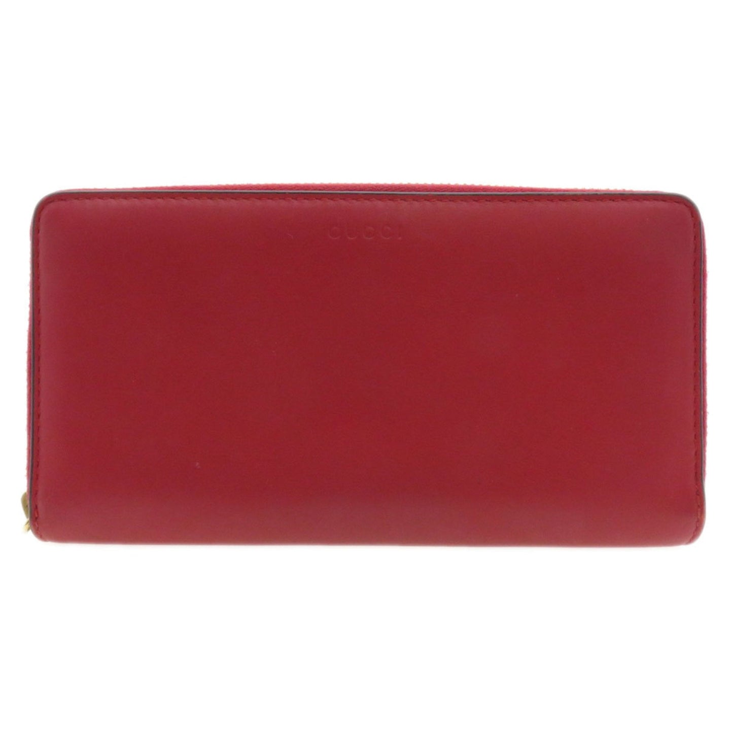 Gucci Red Color Leather Long Wallet (Bi-Fold) ()