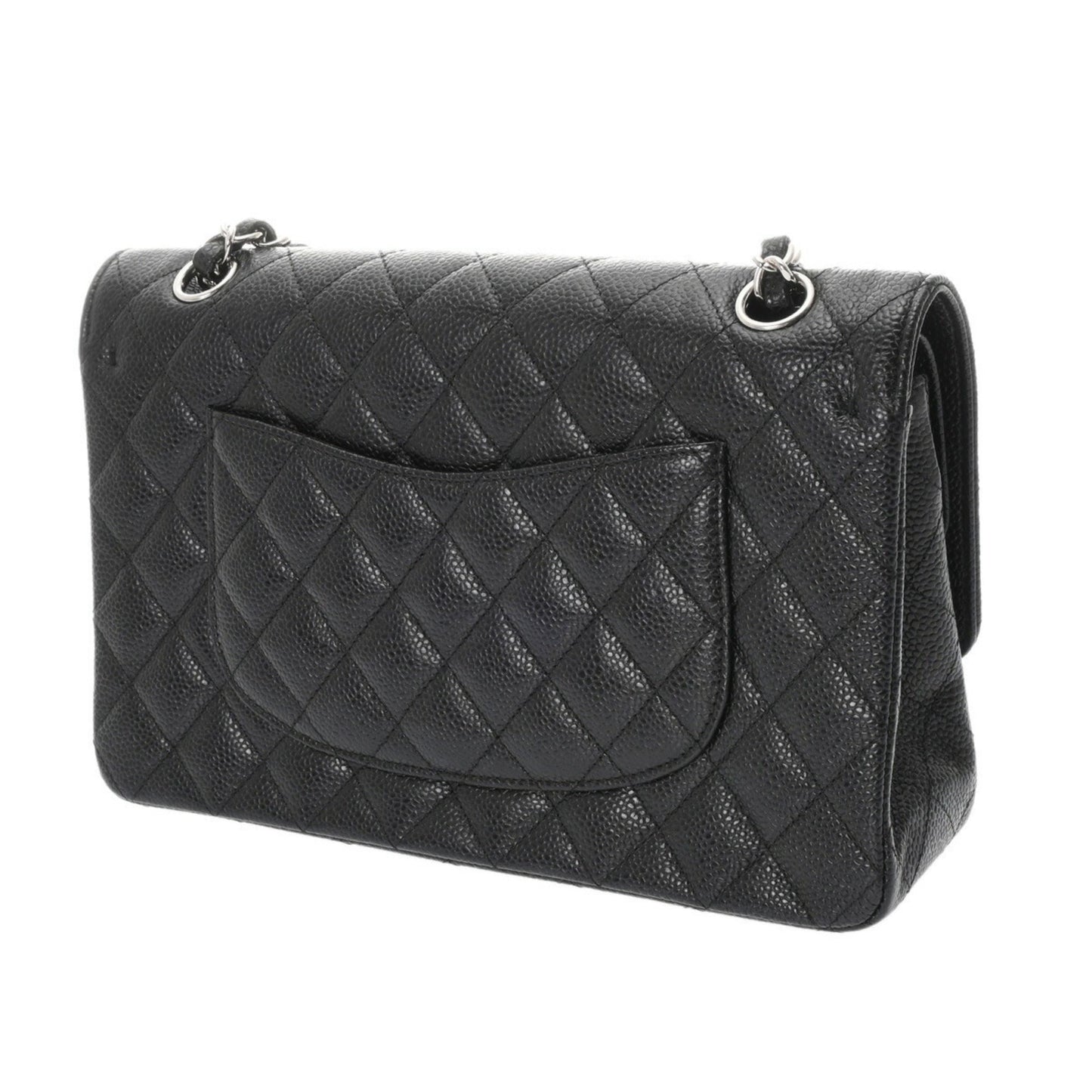 Chanel Black Leather Handbag Shoulder Bag ()