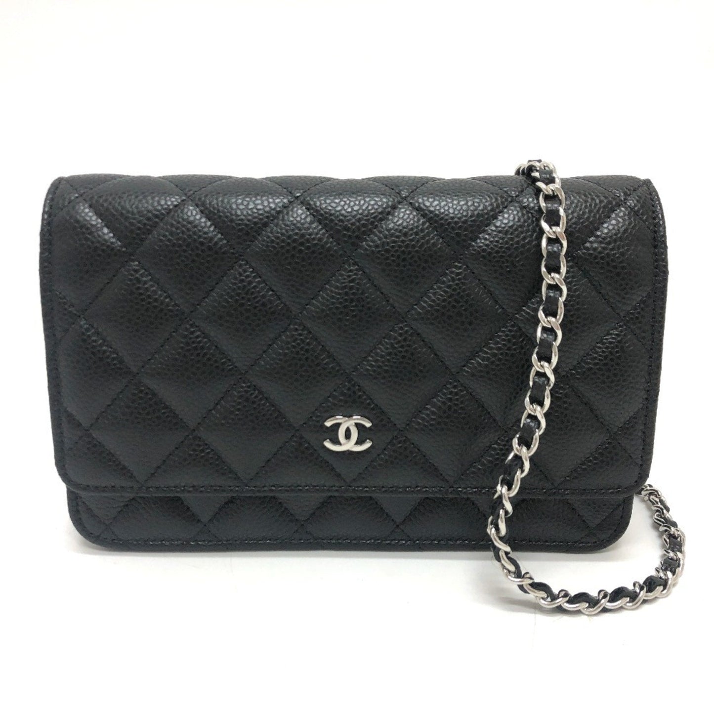 Chanel Black Caviar Leather Shoulder Bag ()