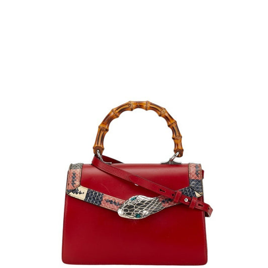 Gucci Red Color Leather Handbag Shoulder Bag ()