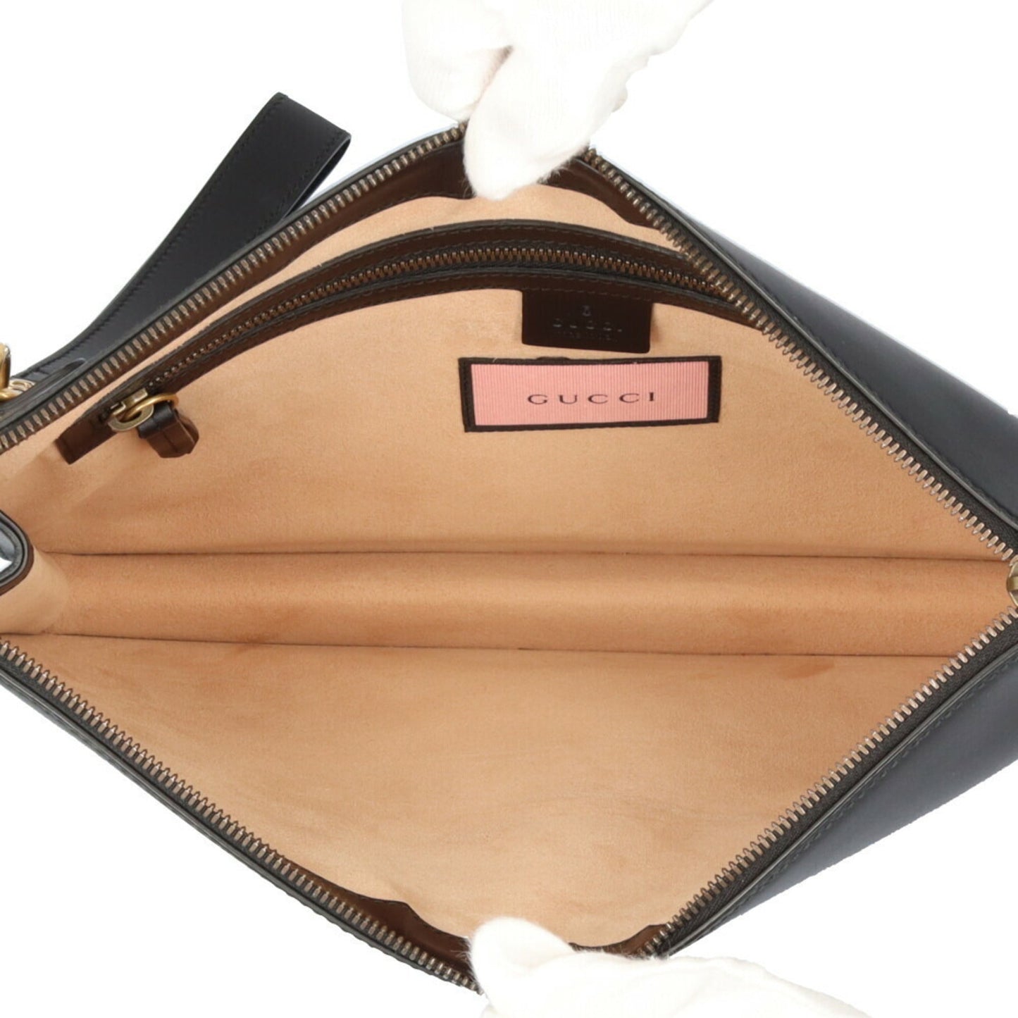 Gucci Black Leather Clutch Bag ()