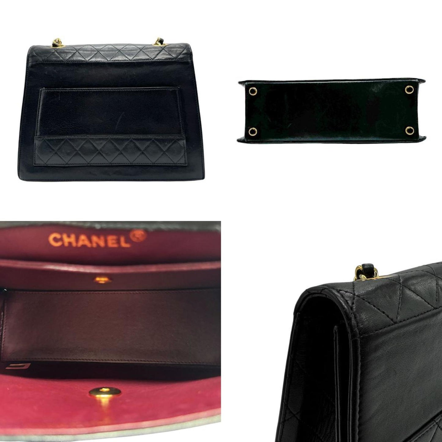 Chanel Black Leather Shoulder Bag ()