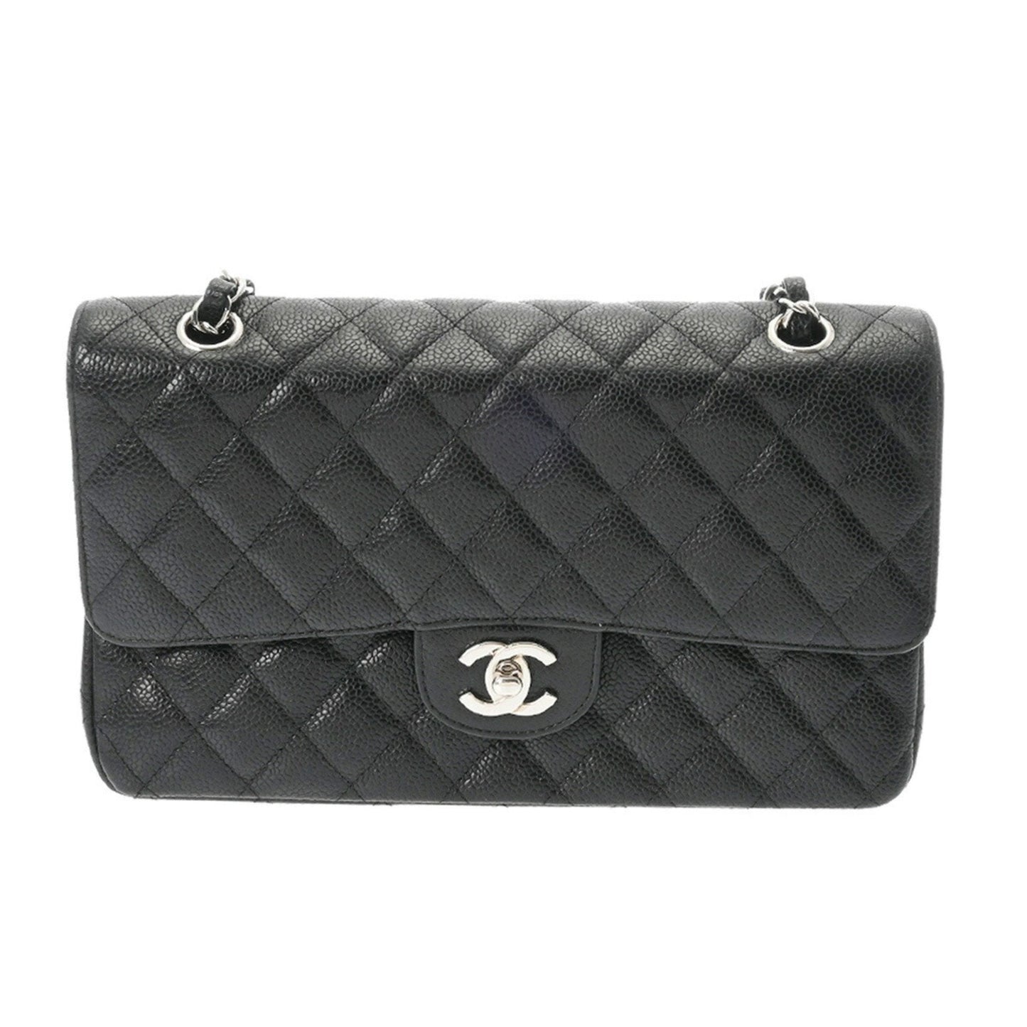 Chanel Black Caviar Leather Shoulder Bag ()