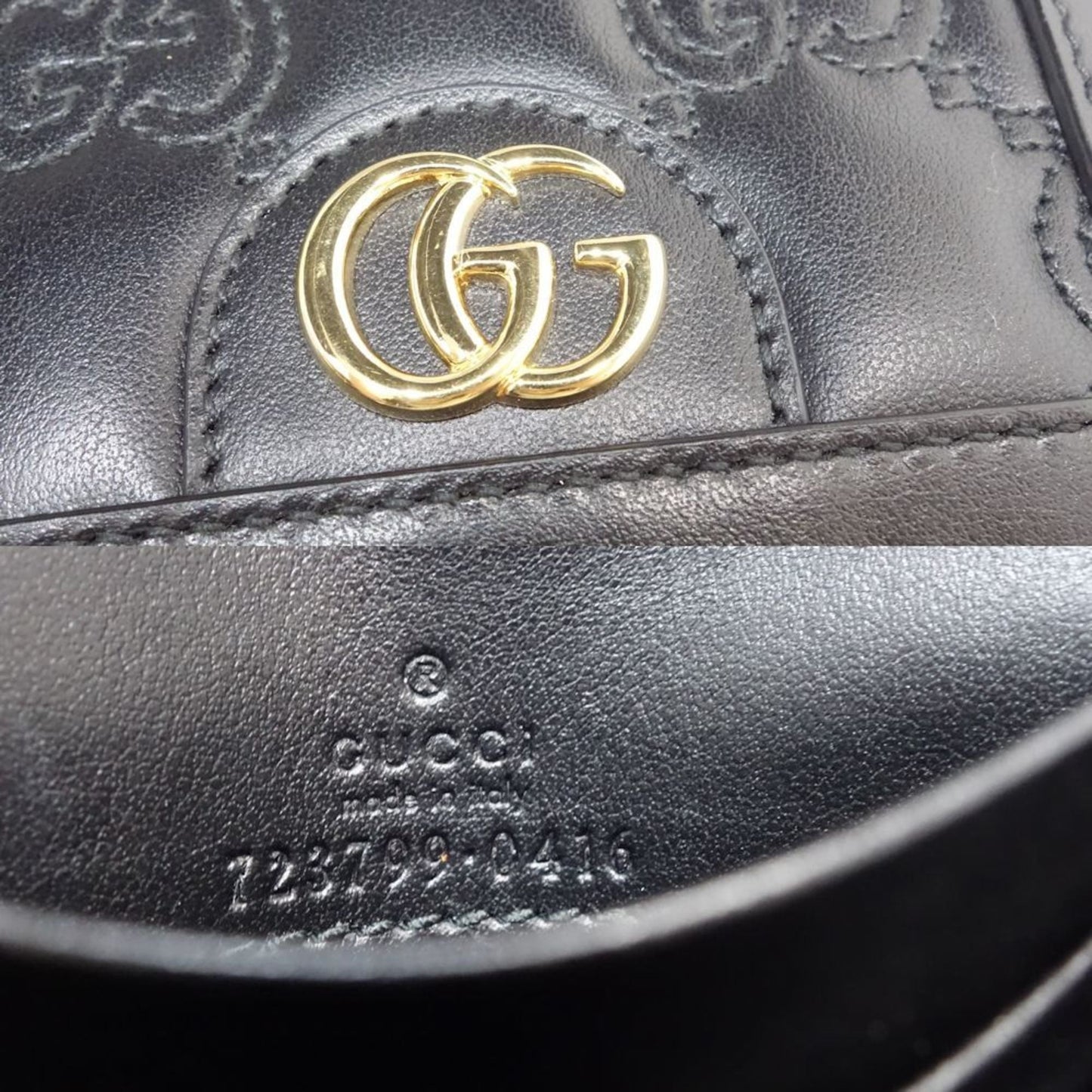 Gucci Black Leather Wallet (Bi-Fold) ()