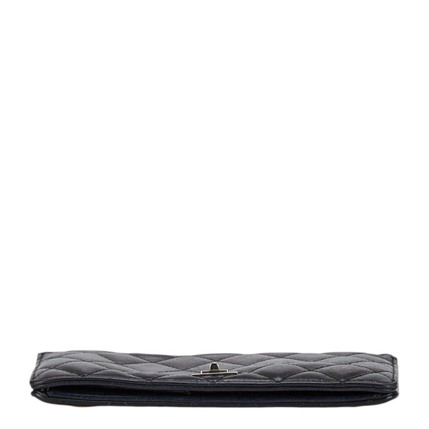 Chanel Black Leather Long Wallet (Bi-Fold) ()