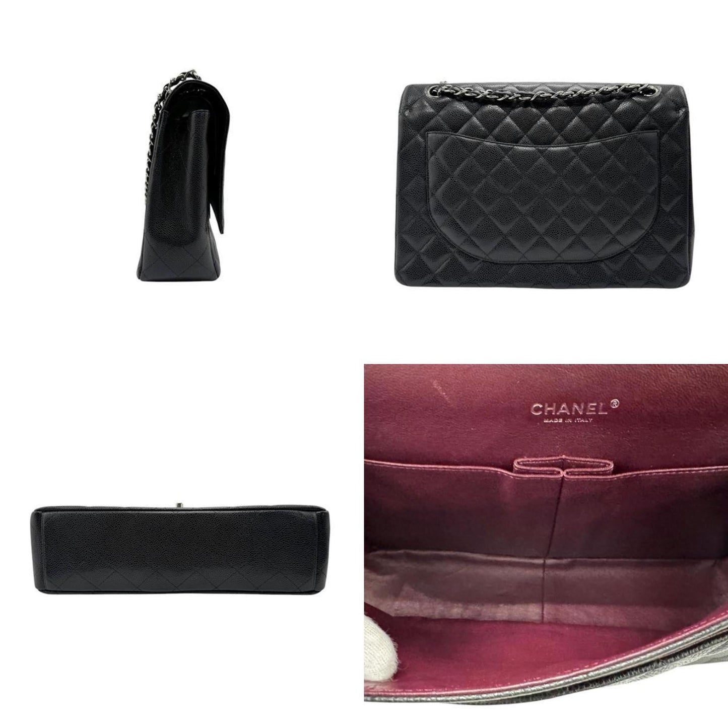 Chanel Black Caviar Leather Shoulder Bag ()