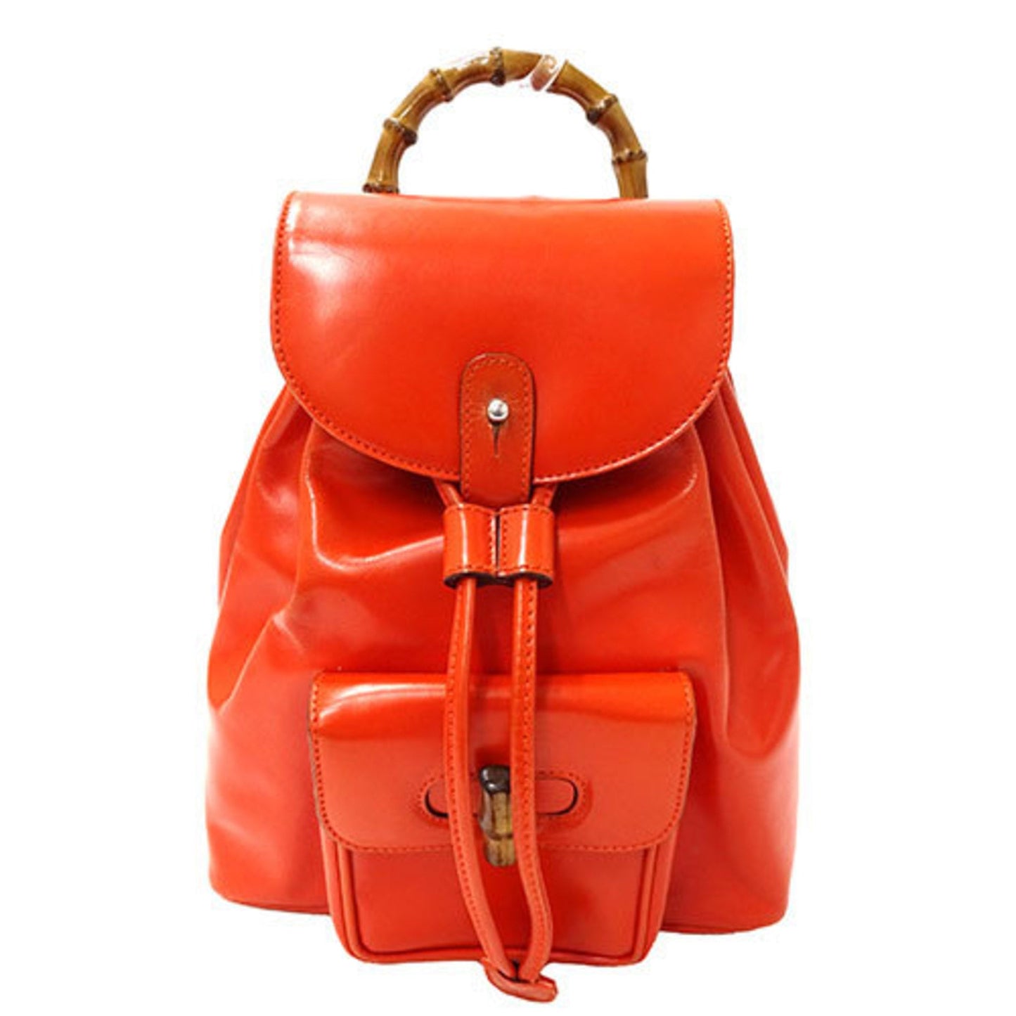 Gucci Orange Leather Backpack ()