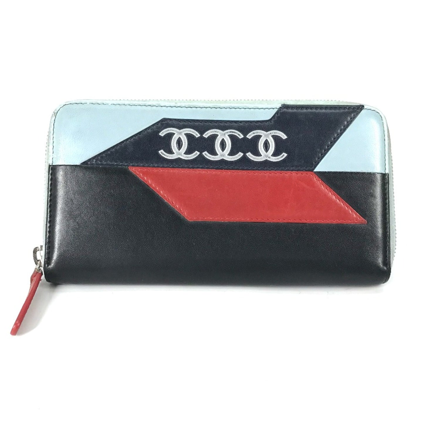 Chanel Black Leather Long Wallet (Bi-Fold) ()