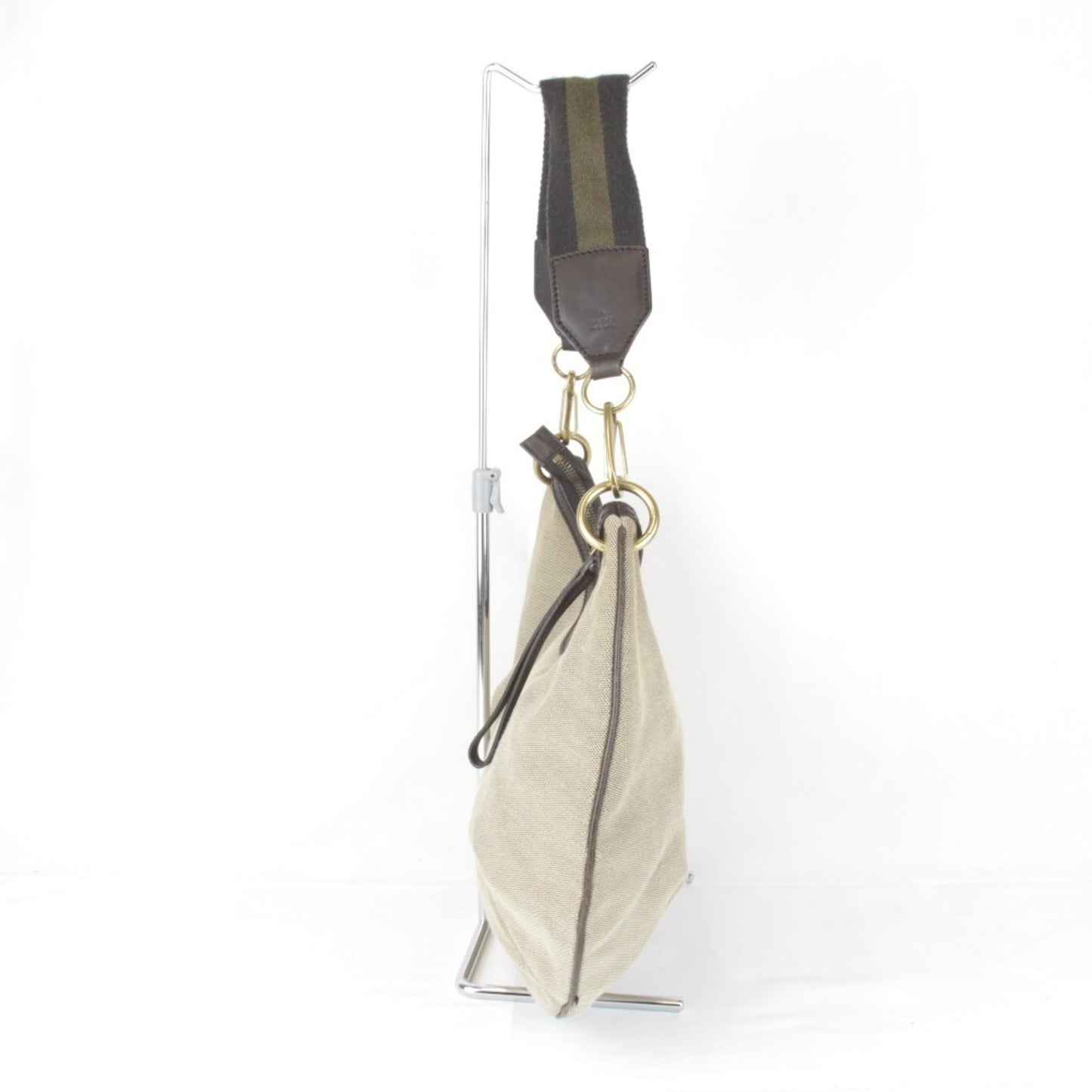 Gucci Khaki Canvas Handbag ()