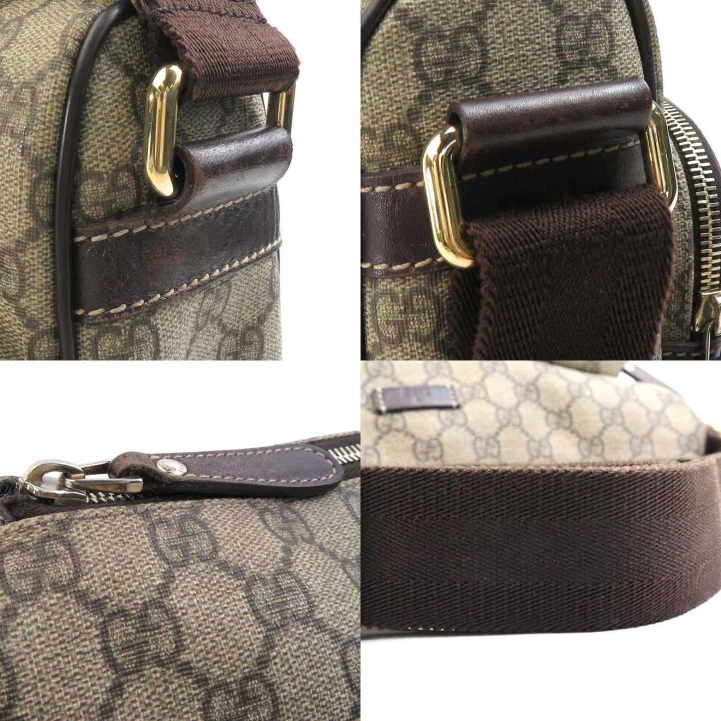 Gucci Brown Gg Supreme Canvas Shoulder Bag ()