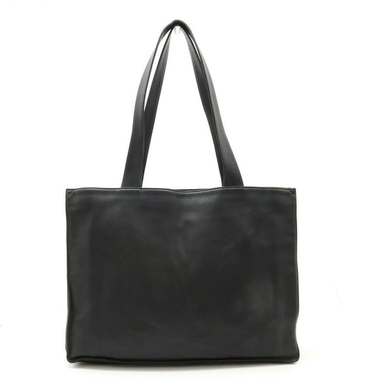 Chanel Black Leather Shoulder Bag Tote Bag ()