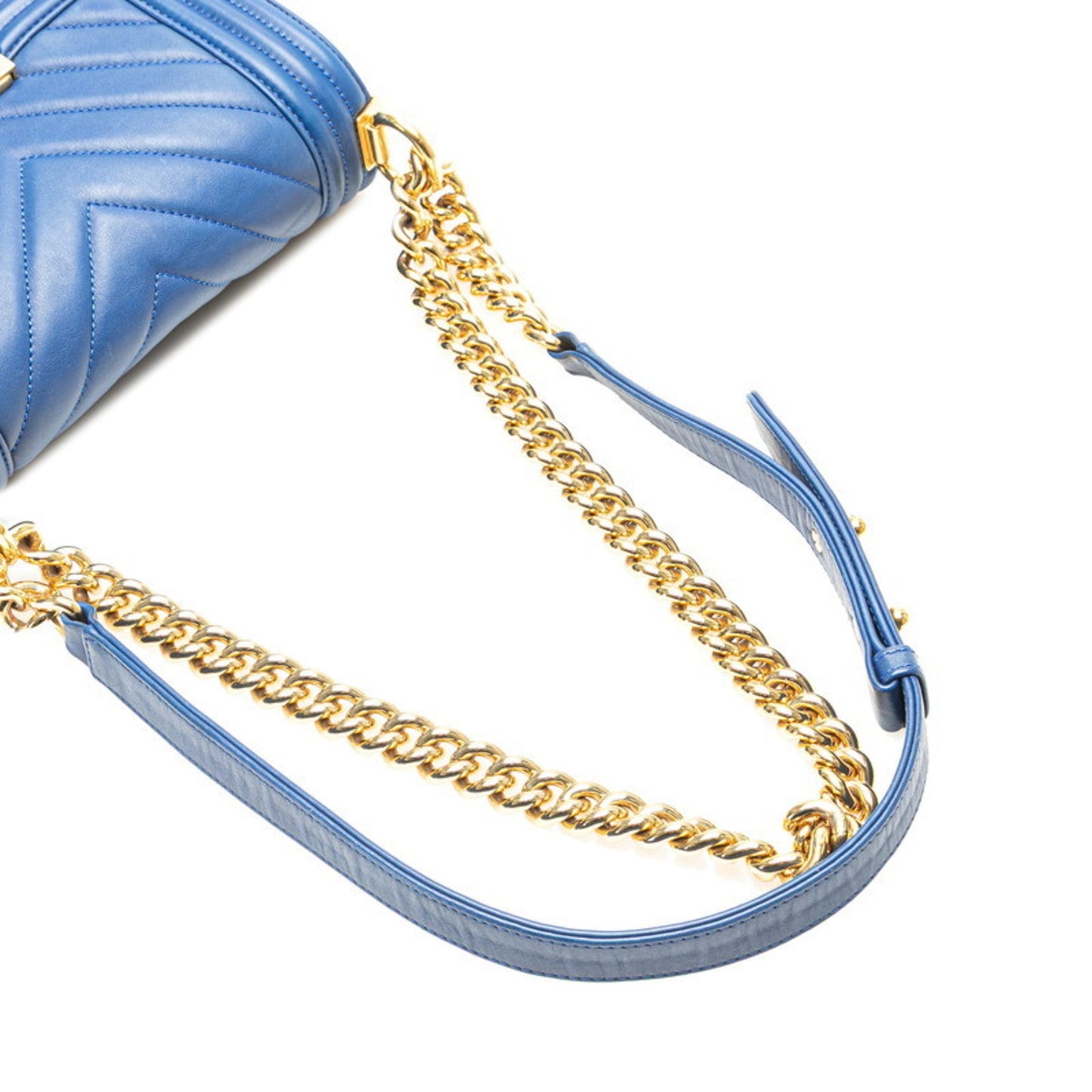 Chanel Blue Leather Shoulder Bag ()