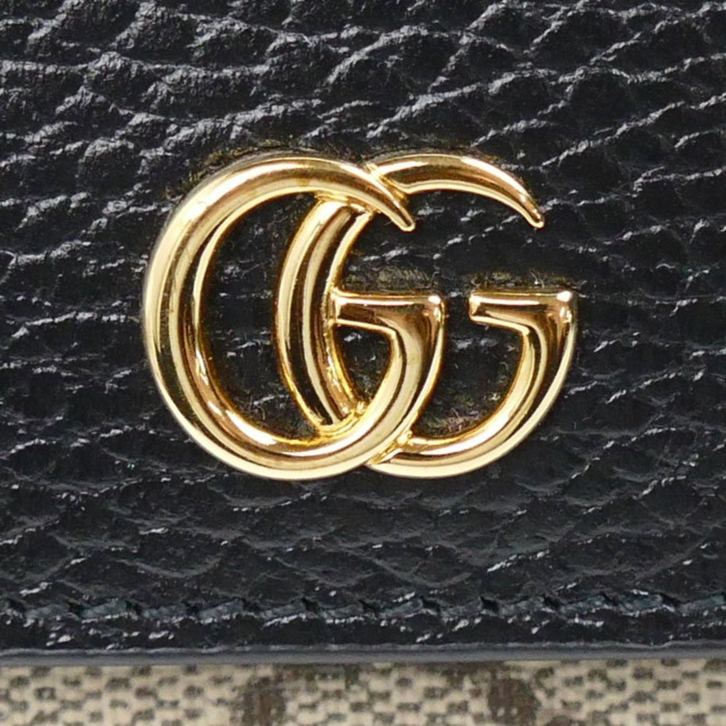 Gucci Beige Black Gg Supreme Canvas Leather Coin Purse/Coin Case ()