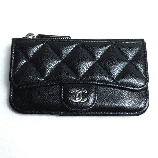 Chanel Black Grained Calfskin Coin Purse/Coin Case ()
