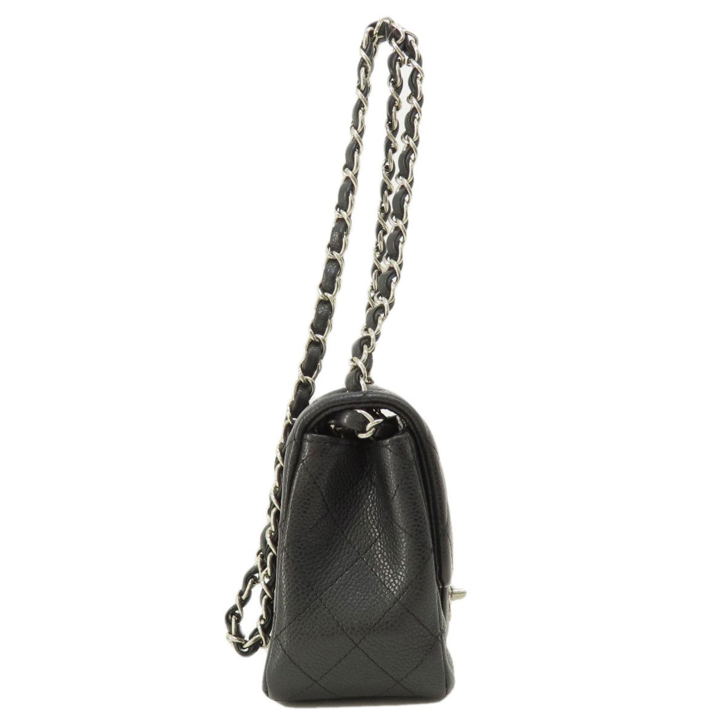 Chanel Black Caviar Leather Shoulder Bag ()