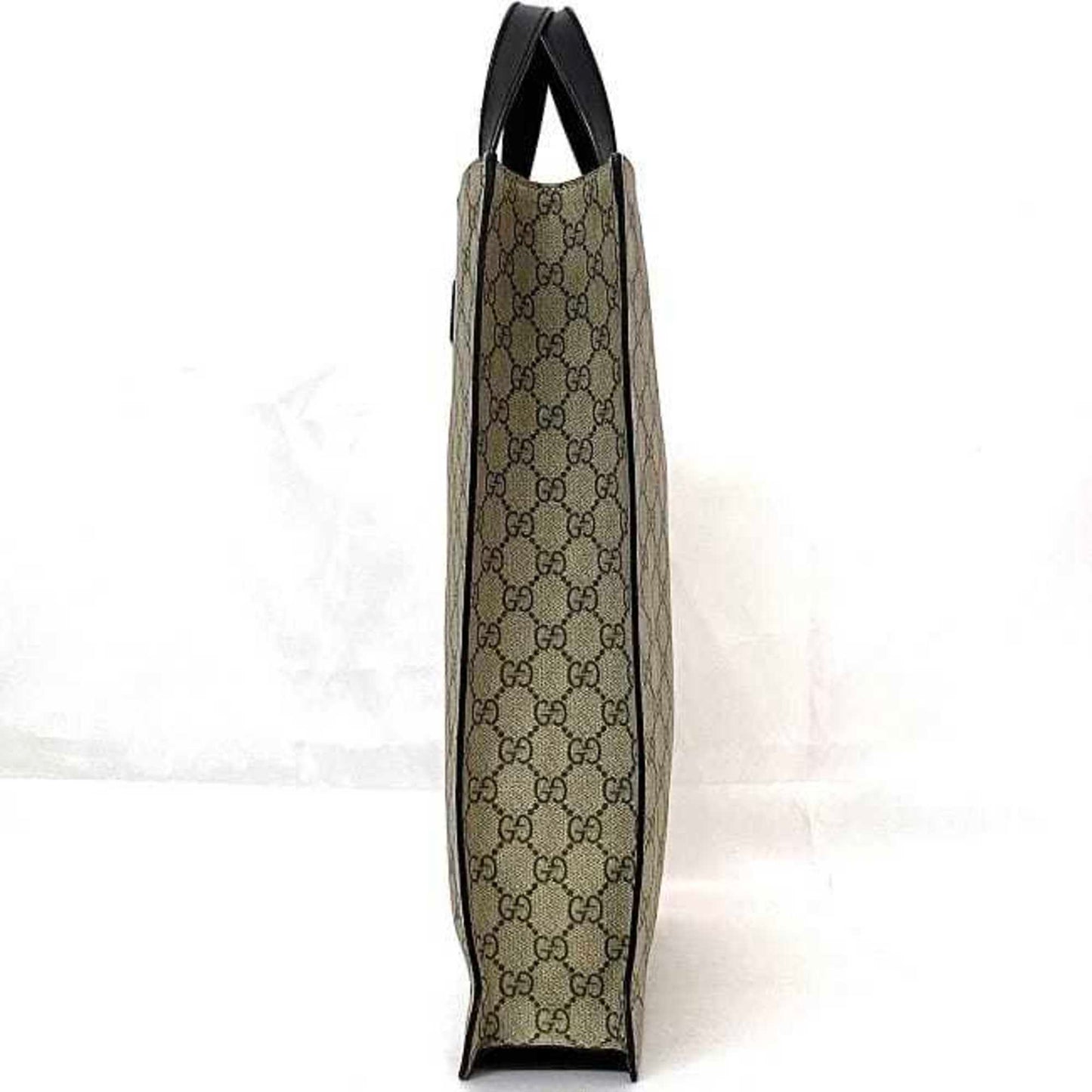 Gucci Beige Black Gg Supreme Tote Bag ()