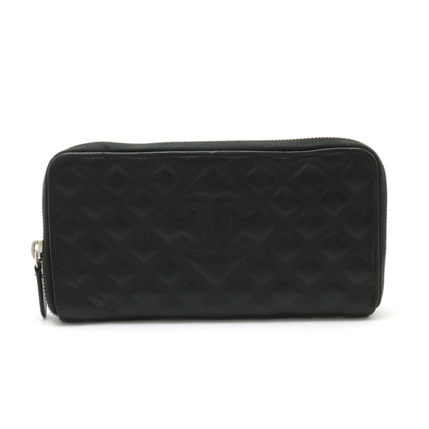 Chanel Black Leather Long Wallet (Bi-Fold) ()