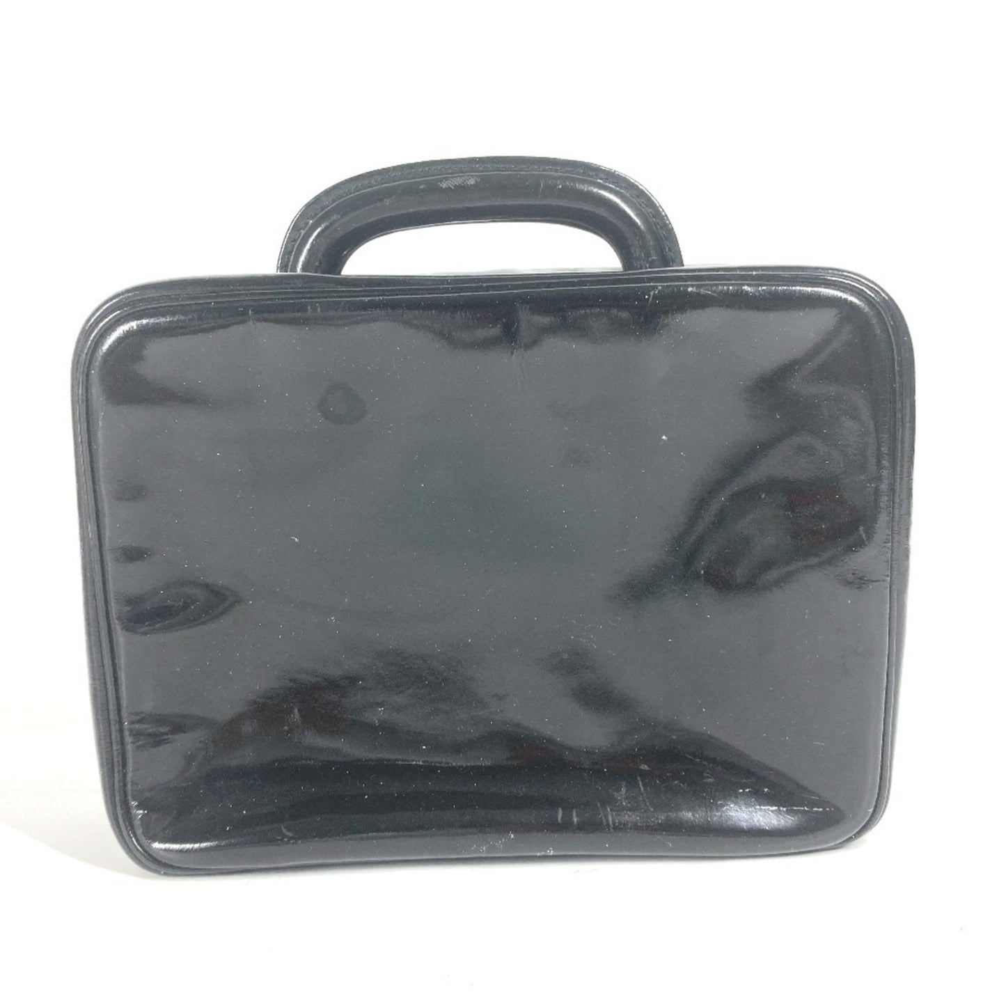 Chanel Black Leather Handbag Vanity Bag ()