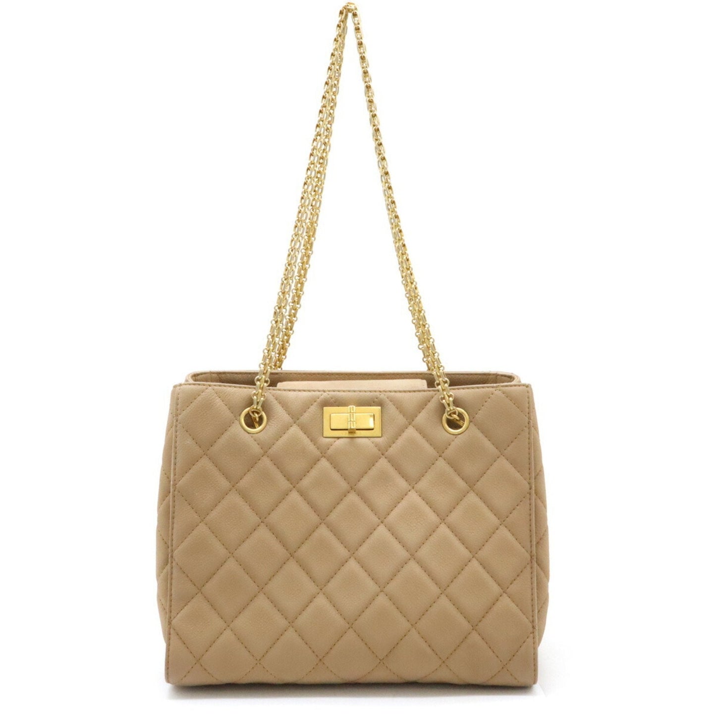Chanel Beige Caviar Leather Shoulder Bag Tote Bag ()