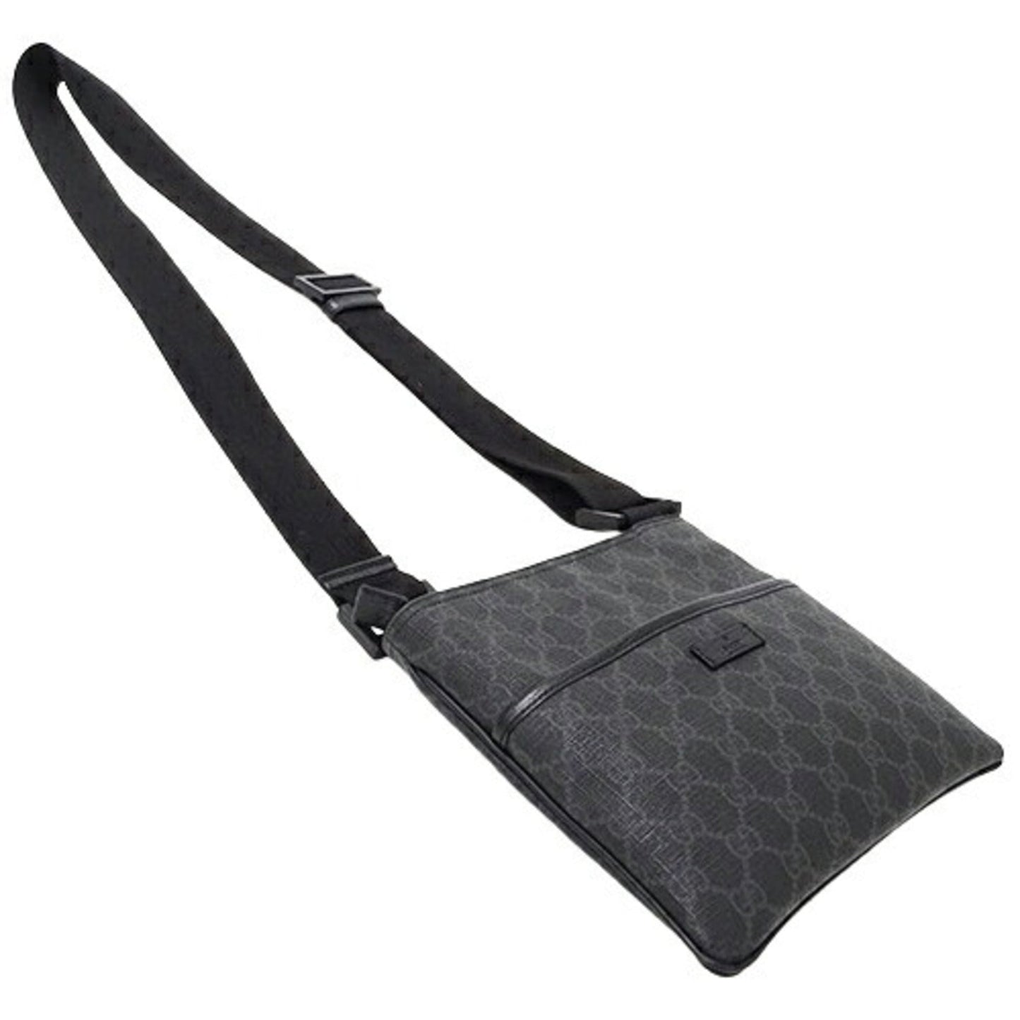 Gucci Black Gg Supreme Canvas Shoulder Bag ()