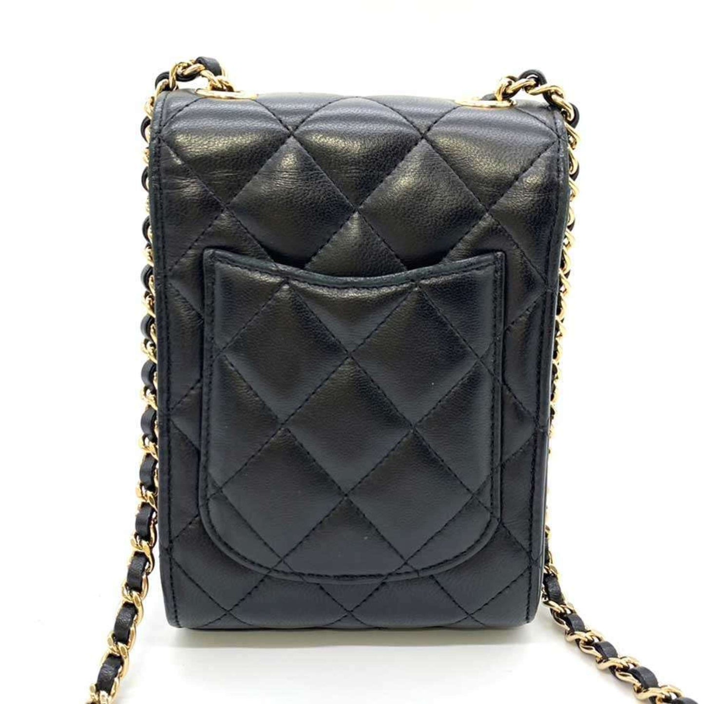Chanel Black Leather Pochette Shoulder Bag ()