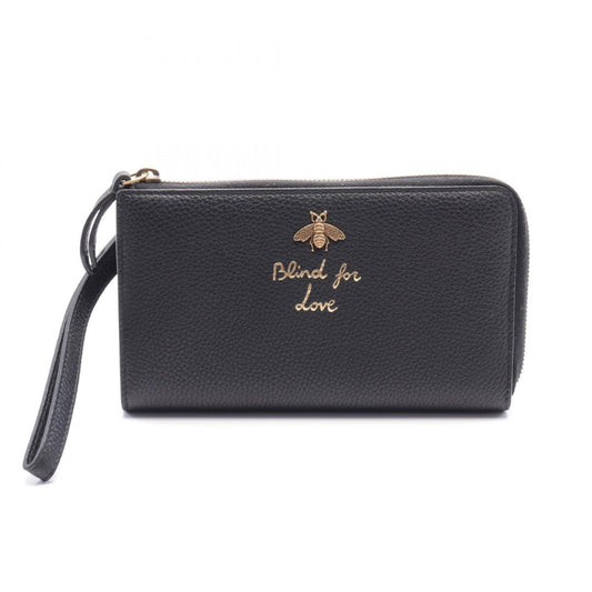 Gucci Black Leather Long Wallet (Bi-Fold) ()