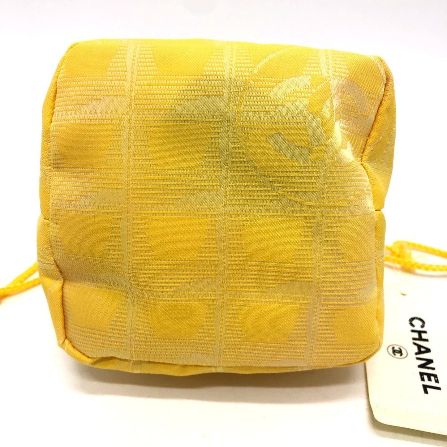 Chanel Yellow Canvas Pouch ()