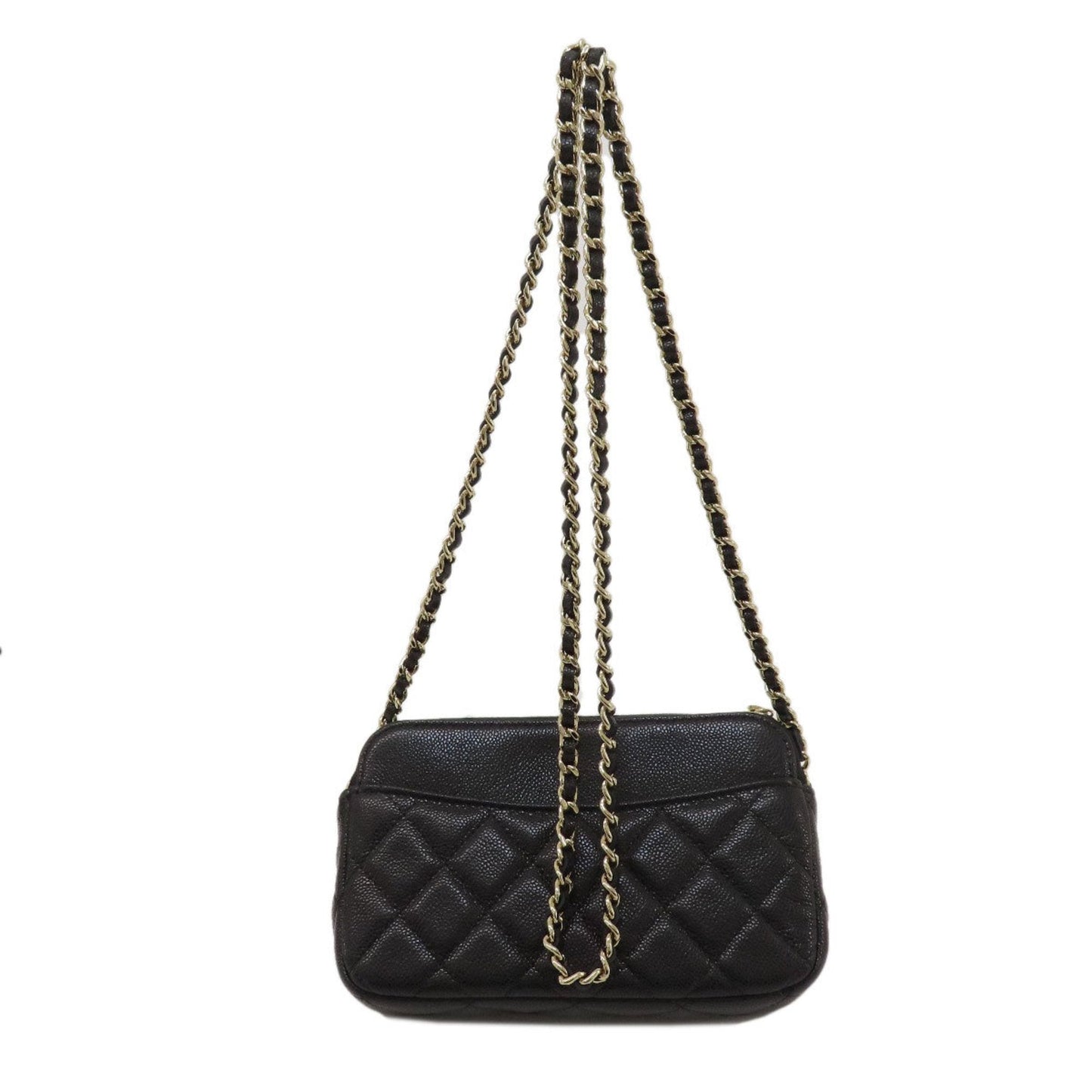 Chanel Black Caviar Leather Shoulder Bag ()