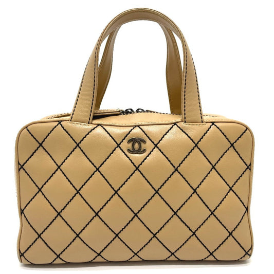 Chanel Beige Leather Handbag ()